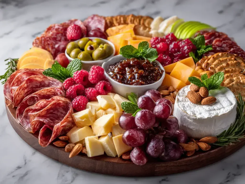 Easy Charcuterie board wreath