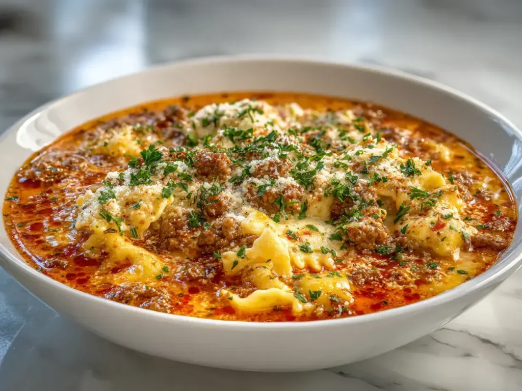 Easy easy lasagna soup recipe