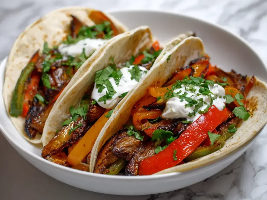 Easy portobello mushroom fajitas
