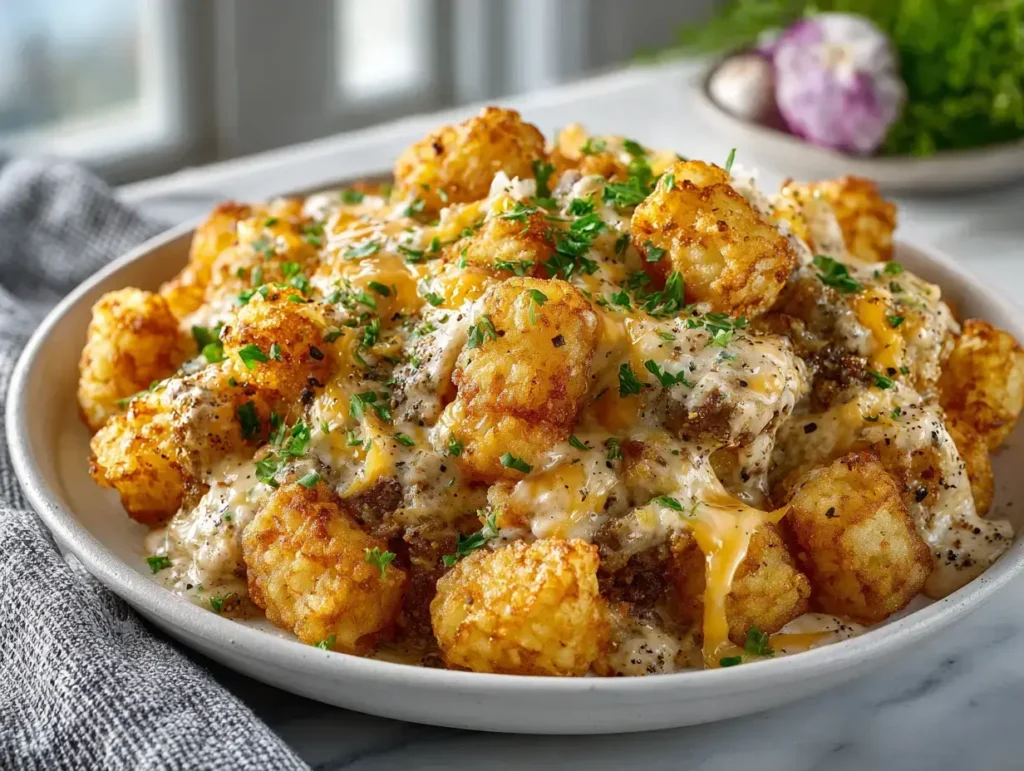 Easy Cheesy Tater Tot Casserole