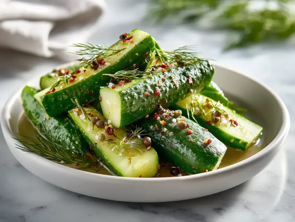 Easy Crisp & Spicy Garlic Dill Pickles