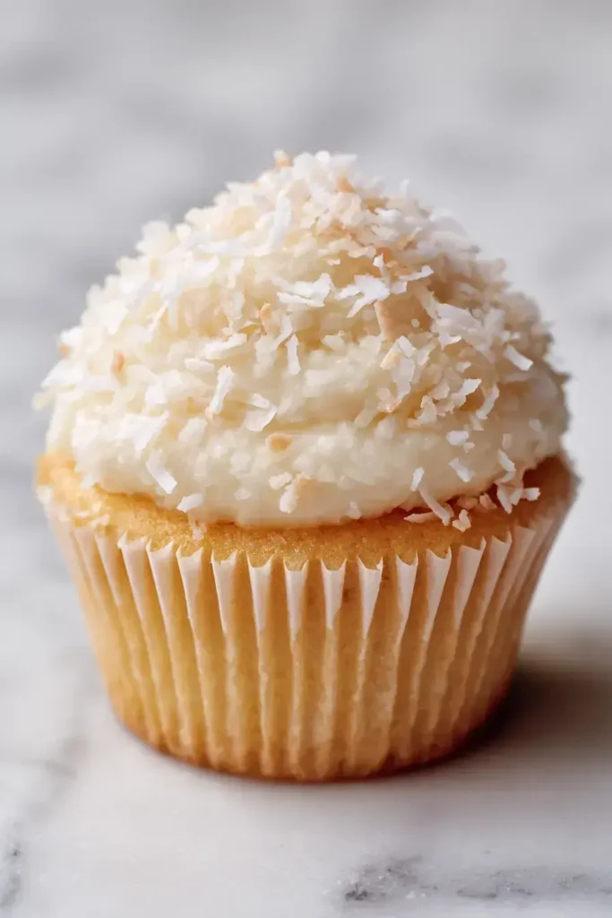 Easy Fluffy Coconut Cream Cupcakes