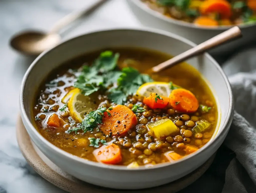 Easy Healing Golden Lemon Lentil Soup