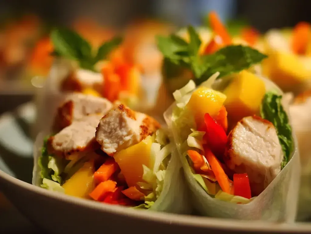 Easy Vietnamese mango wraps