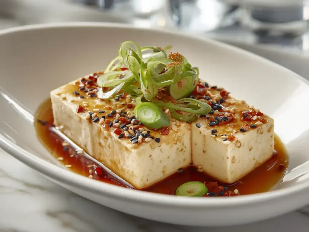 Easy crispy honey garlic tofu