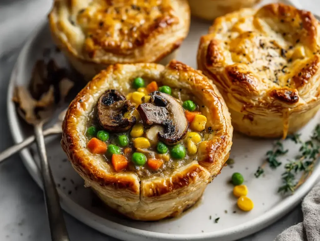 Easy vegan mini pot pies