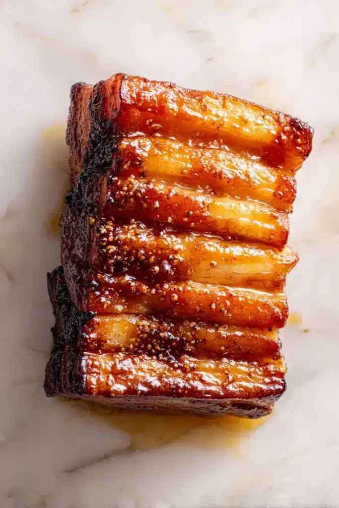 Easy honey glazed pork belly